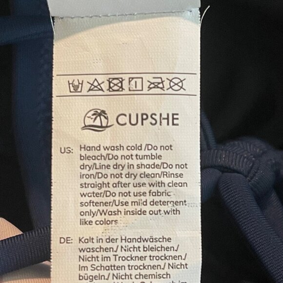 Cupshe Blue Floral Bikini XL Reversible 2 Piece Swimsuit Braided Straps Cheeky - Picture 9 of 10